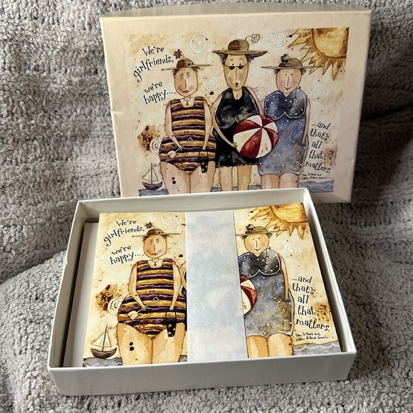 Set of/11 Notecards & Envelopes “Girlfriends”- Printed Inside - Picture 3 of 7